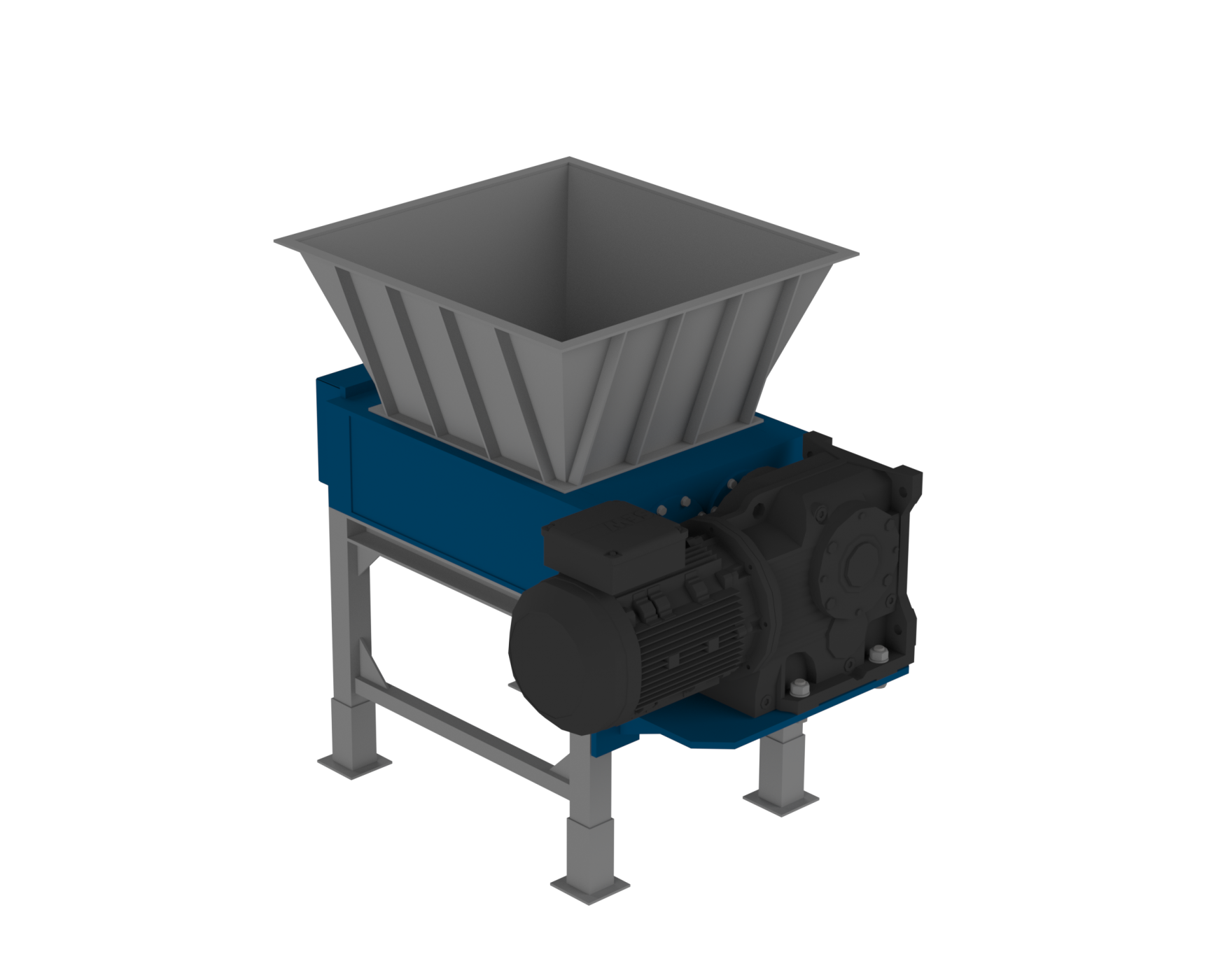 Low-temperature wet rendering crusher for meat and poultry by-products, feather and fish processing